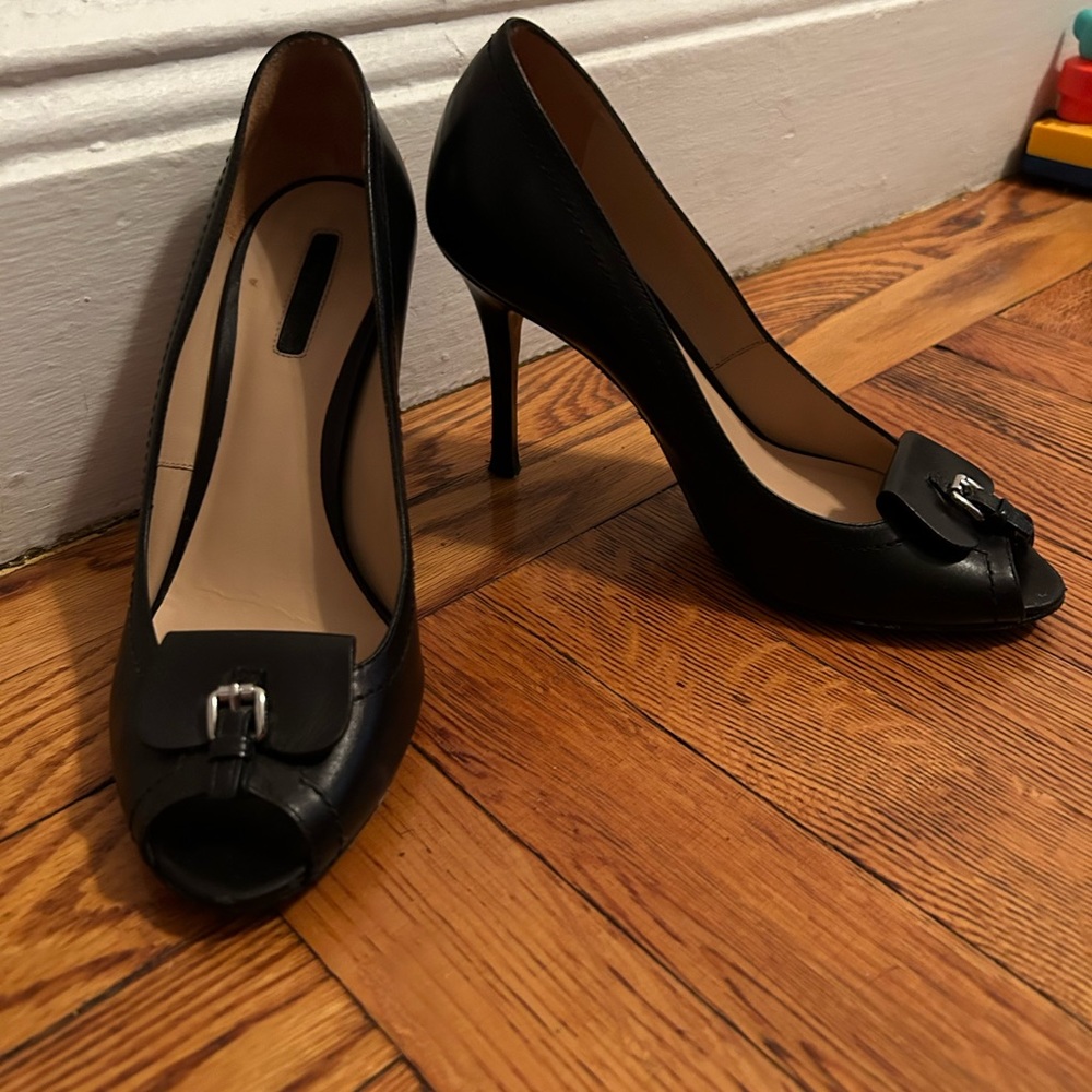 Longchamp peep toe heels 39